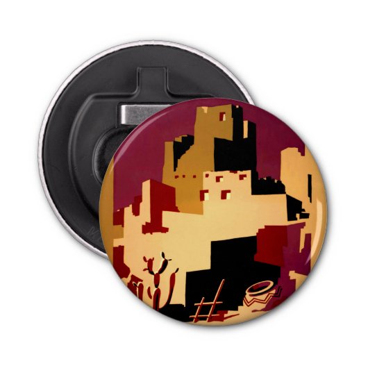 Western Southwest Pueblo WPA National Flaschenöffner (Vorderseite)