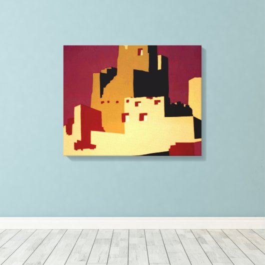 Western Southwest Pueblo WPA National Leinwanddruck (Insitu (Holzboden))