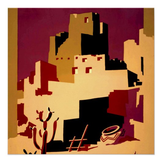 Western Southwest Pueblo WPA National Poster (Vorderseite)