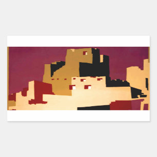 Western Southwest Pueblo WPA National Rechteckiger Aufkleber