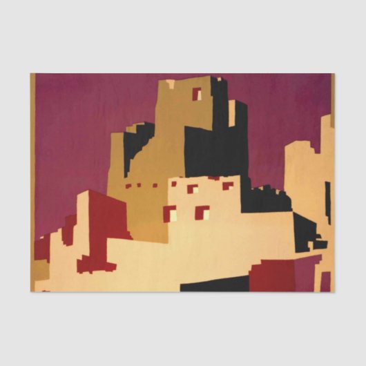 Western Southwest Pueblo WPA National Seidenpapier (Vorderseite)