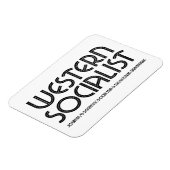 Western Sozialistischer Weißmagnet Magnet (Linke Seite)