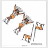 Western Spark Orange Silver Stickers #1 Aufkleber (Blatt)