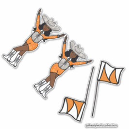 Western Spark Orange Silver Stickers #1 Aufkleber