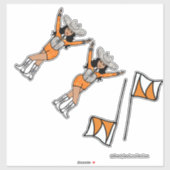 Western Spark Orange Silver Stickers #2 Aufkleber (Blatt)