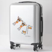 Western Spark Orange Silver Stickers #2 Aufkleber (Koffer)