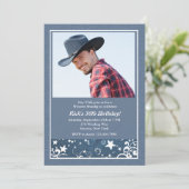 Western Spirit Foto Einladung (Stehend Vorderseite)