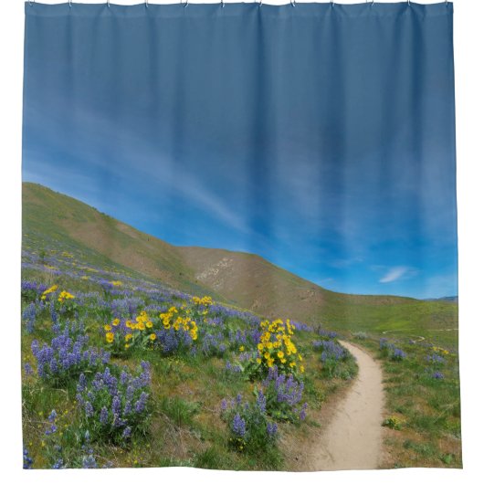 Western Spring Bloom Duschvorhang (Vorderseite)