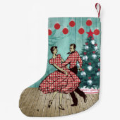 Western Square Dancing Couple Weihnachtsfest Tanz Kleiner Weihnachtsstrumpf (Rückseite)