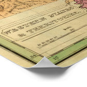 Western Staaten, Gebiete Poster (Ecke)