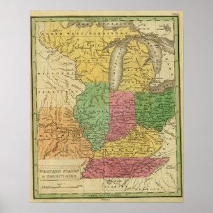 Western Staaten, Gebiete Poster