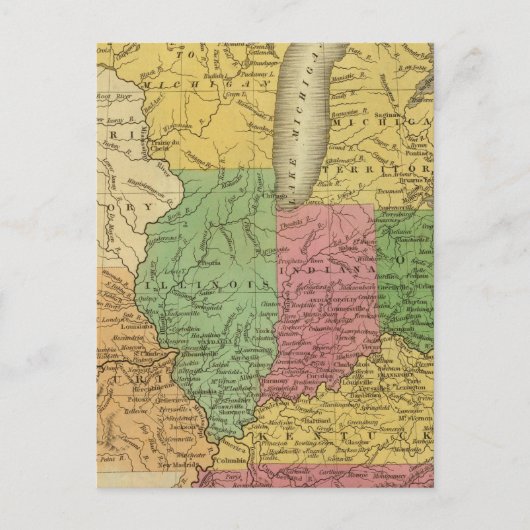 Western Staaten, Gebiete Postkarte (Vorderseite)