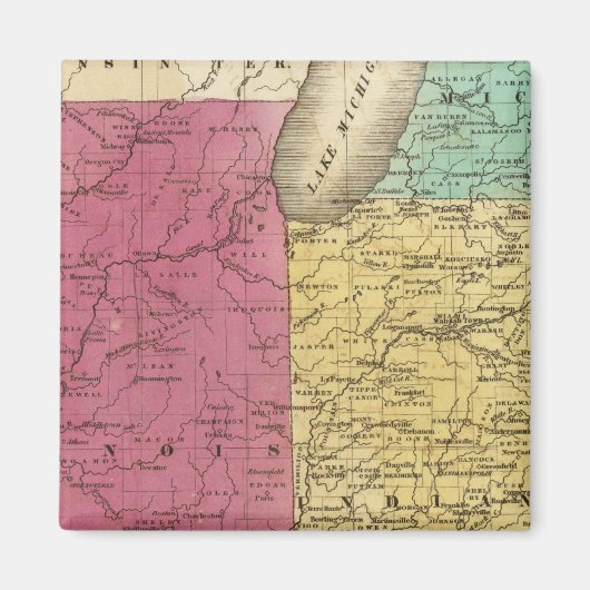 Western-Staaten mit Einspielkarte von Ober-Michiga Magnet (Vorne)