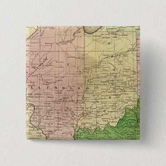 Western Staaten Olney Karte Button (Vorderseite)