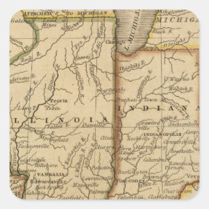 Western-Staaten Quadratischer Aufkleber