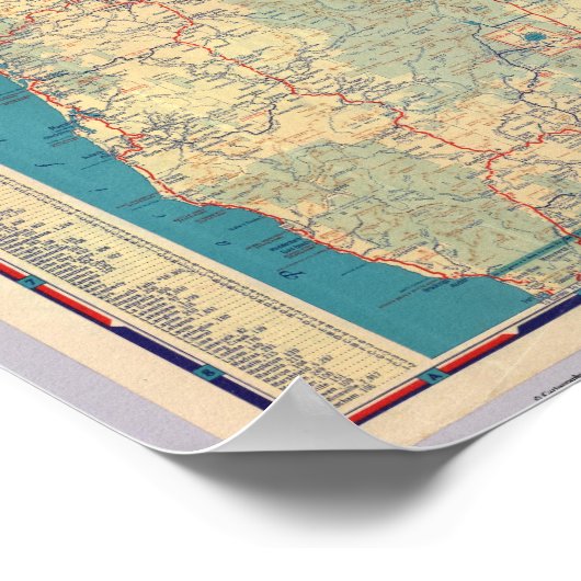 Western Staaten Roadmap Poster (Ecke)