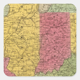 Western Staaten, USA Quadratischer Aufkleber