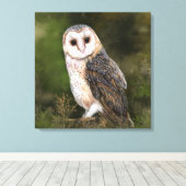 Western Stall Owl Canvas drucken - Malerei Leinwanddruck (Insitu (Holzboden))