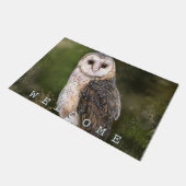 Western Stall Owl Doormat Fußmatte (Schrägansicht)