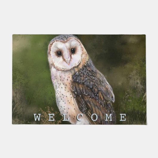 Western Stall Owl Doormat Fußmatte (Vorderseite)