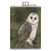 Western-Stall-Owl-Flasenmalerei Flachmann (Rückseite)
