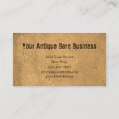 Western Stall Rustikale Sepia Land Vintage Textur Visitenkarte (Rückseite)