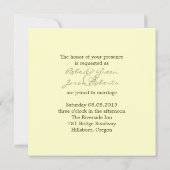 Western Stallenholz Gelbe Sonnenblumenhochzeit Einladung (Rückseite)