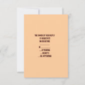 Western-Stallhaltung Hochzeitsfeier RSVP Karte (Rückseite)