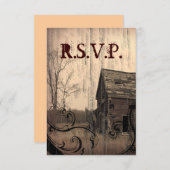 Western-Stallhaltung Hochzeitsfeier RSVP Karte (Vorne/Hinten)