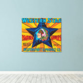 Western Star Apple Label - Yakima, WA Leinwanddruck (Insitu (Holzboden))