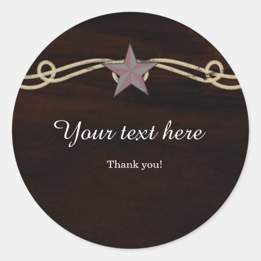 Western Star Country Gastgeschenk Aufkleber (Vorderseite)