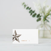 Western-Star-Escortkarte Platzkarte (Stehend Vorderseite)
