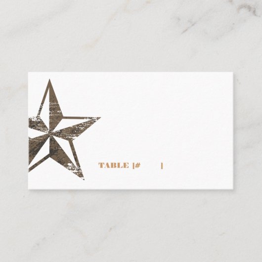 Western-Star-Escortkarte Platzkarte (Vorderseite)