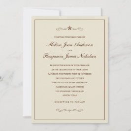 Western Star Hochzeitseinladungen mit Grenzen Einladung