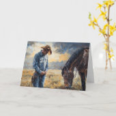 Western Stärke in der Unterstützung wie Cowboy Sti Karte (Gelbe Blume)