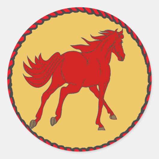 Western Sticker Horse (Vorderseite)