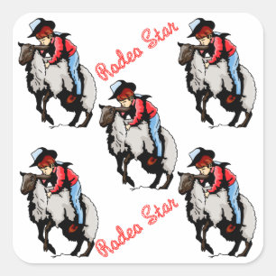Western Stickers Gastgeschenken Rodeo Mutton Buste