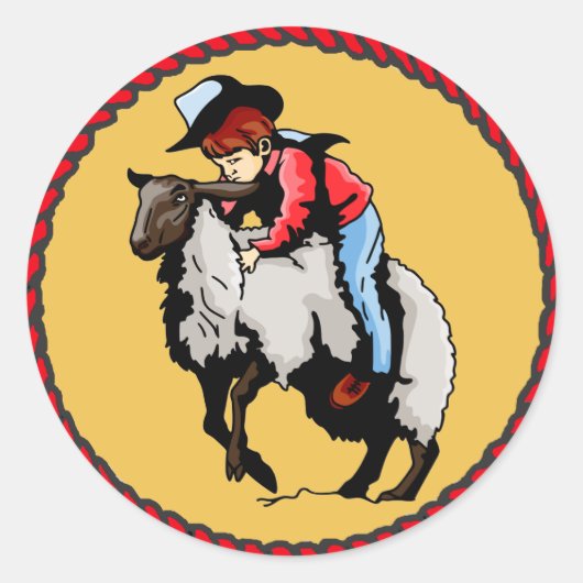 Western Stickers Rodeo Mutton Busting (Vorderseite)