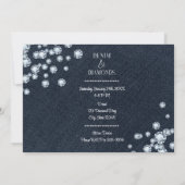 Western stickt Denim & Diamonds zum Geburtstag Fot Einladung (Rückseite)