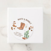 Western Stiefel & Bubbly Brautparty Geschenkanhänger (Beispiel)