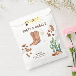 Western Stiefel & Bubbly Brautparty Geschenktütchen