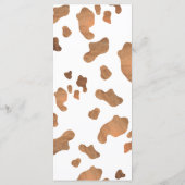 Western-Stiefel und Brautparty-Menü Menükarte (Rückseite)