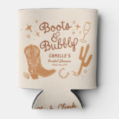 Western Stiefel und Bubbly Brautparty können kühle Dosenkühler (Vorderseite)