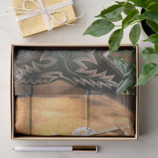 Western Stiefel und Cowboystiefel Sonnenblumen Seidenpapier (Geschenk)