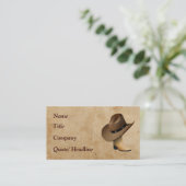 Western-Stiefel und Hut Visitenkarte (Stehend Vorderseite)