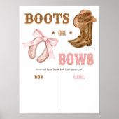 Western-Stiefel und -Schleifen Geschlecht-Enthüllu Poster (Vorne)