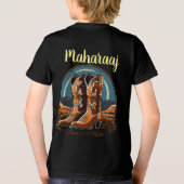 Western Stiefel unter Mondlicht Tri-Blend Shirt (Rückseite)