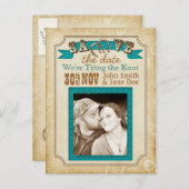 Western-Stift Speichern Sie die Datumskarten. Ankündigungspostkarte (Vorne/Hinten)