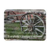 Western Stil Rustikale Wagenrad Flexible Magnet (Horizontal)