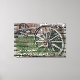 Western Stil rustikale Wagenrad-Leinwand drucksvol Leinwanddruck